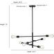 Decco 6 Light 25.5 inch Matte Black Indoor Pendant Ceiling Light